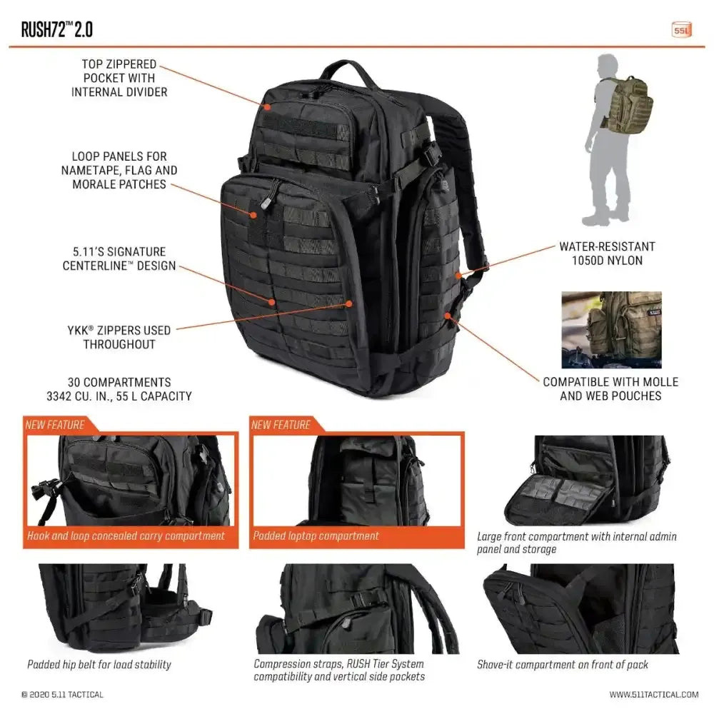 RUSH® 72 2.0 Backpack 55L